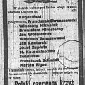 Polegi w walkach pod Nakłem
nekrolog kabaciński Dziennik Poznański 1919.02.28