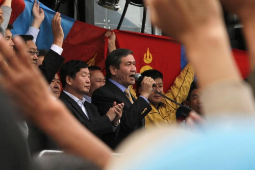 Prezydent Mongolii Nambaryn Enchbajar dziękuje olimpijczykom #mongolia #ludzie