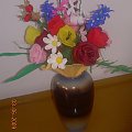 bukiet z różnych kwiatów- bibuła #KwiatyZBibuły #bibuła #krepina #dekoracje #hobby #KompozycjeKwiatowe #MojePrace #pomysły #Agnieszka #pasja #RobótkiRęczne #rękodzieło #moje