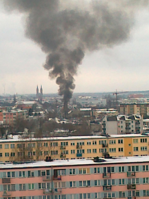 Pożar kamienicy we Włocławku 18 luty 2012 r. #PożarRatunek #straż