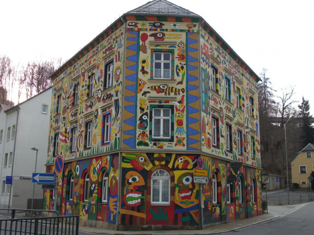 Pomalowany budynek w Sebnitz,Niemcy :))