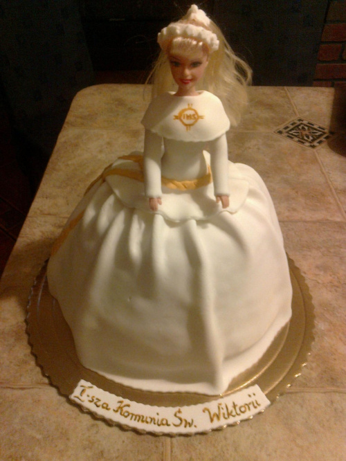 Tort - komunijny Lalka w albie #tort