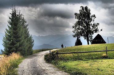 góry #domek #drzewo #góry #spacer