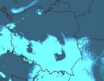 Prognoza zachmurzenia niskimi chmurami wg modelu UM na godz. 09.00 w dniu 21.10.2012