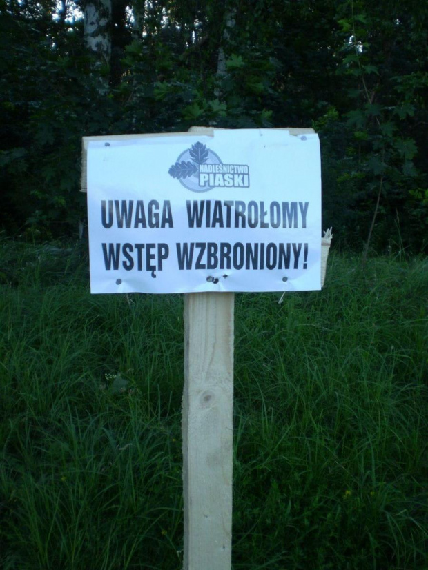 Skutki nawałnicy w Piaskach Wielkopolskich