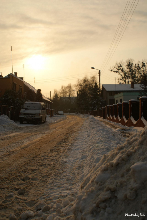 Moja ulica w śniegu