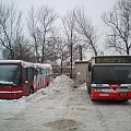 "Żywiec" i 22 w śnieżnej scenerii zajezdni. #DAB #MZK #Tomaszów