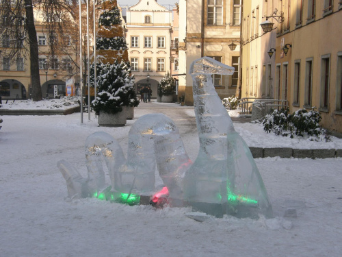 Rzeźby lodowe w Jeleniej Górze #JeleniaGóra #RzeźbyLodowe #zima