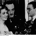 Aktorzy Maria Malicka, Roman Niewiarowicz i Adolf Dymsza ( z prawej ) w sztuce " Kochanek to ja " w Teatrze Komedia w Warszawie_9.1942 r.