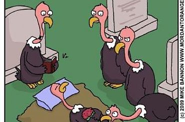 "Za wcześnie?" #humor #pgrzeb #sępy