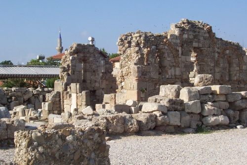 Pozostałości jednej z trzech bizantyjskich bazylik w Side.