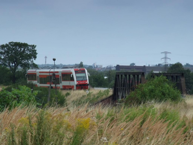 Szynobus (SA 132 - 001), okolice Lubonia (Wielkopolska), 09.08.2008, trasa Poznań - Wolsztyn #PojazdySzynowe #szynobus #kolej #kolejnictwo #lokomotywy
