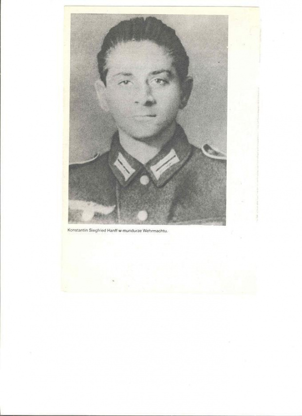 Konstanty Siegfried Hanff (Wolna Polska) w mundurze Wermahtu