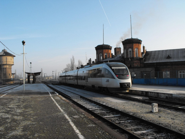 Kostrzyn, na zdjęciu niemiecki VT 643.20, relacji Kostrzyn-Berlin, 28/12/2008