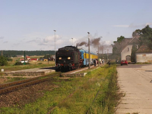 Stacja Somonino.Pociąg Costerina 24 sierpnia 2008r.