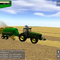 John Deere 8530 + prasa do słomy John Deere 690 #LandwirtschaftsSimulator2008 #JohnDeere