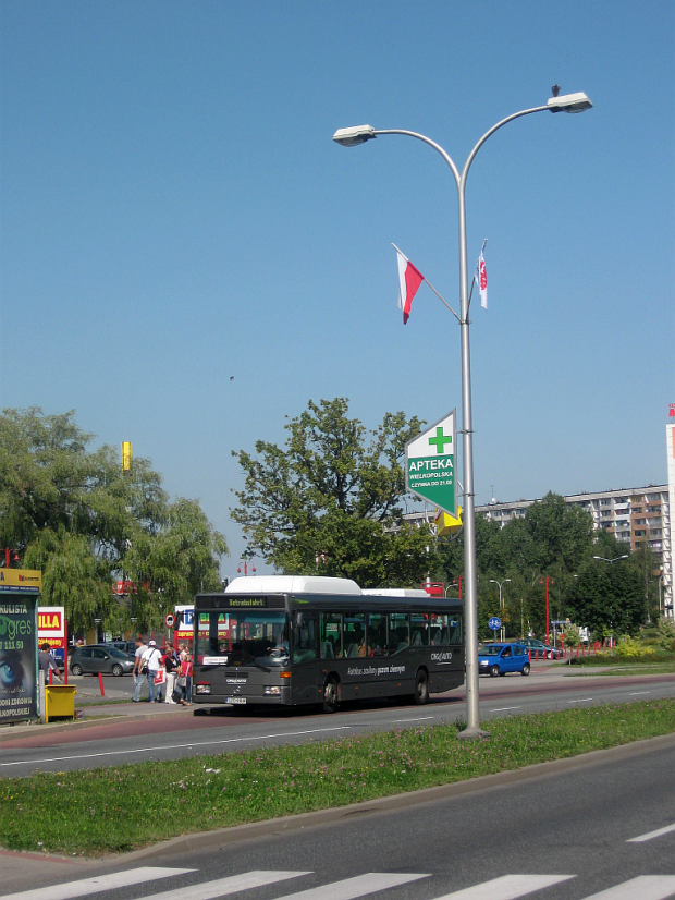 Mercedes O405NÜ #SZO 94HM (Drabas Żory), Jastrzębie Zdrój, Al. Piłsudskiego.