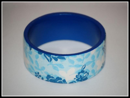 Bransoletki decoupage' owe - blue