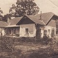 Sieniawa 1937 - gm. Rymanów, dwór od strony ogrodu #Sieniawa #Rymanów #dwór