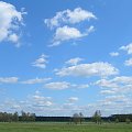 Wieś Podłęże. Woj. Łódzkie, powiat łęczycki #niebo #chmury #łódzkie #pole #lato #wakacje