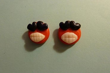 Zakochane buźki :] Sztyfty :] #bransoletki #charmsy #kolczyki #modelina #rękodzieła #sztyfty